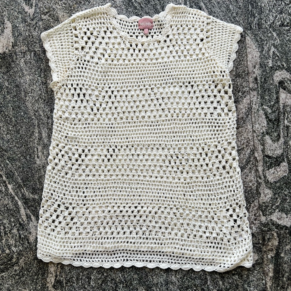 Show Me Your MuMu Cream Crochet Top